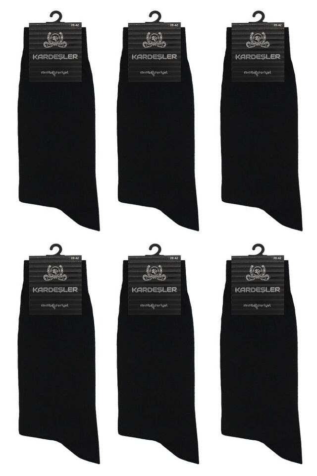 Pamuklu Erkek Soket Uzun Düz Asorti Çorap Dikişsiz 6'lı