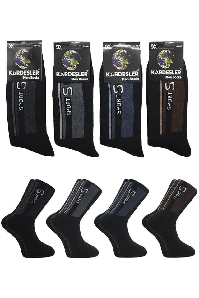 Erkek Havlu Pamuklu Kışlık Kalın Soket Çorap Termal 4'lü Paket