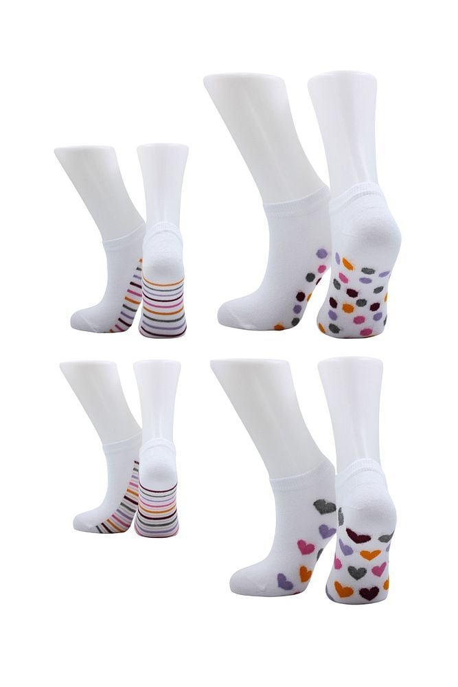 Kadın Patik Renkli Pamuklu 4'lü paket