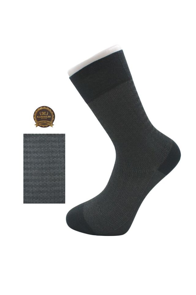 Bambu Erkek Yazlık Soket Uzun Jakarlı Desenli Çorap Dikişsiz 4'lü Paket