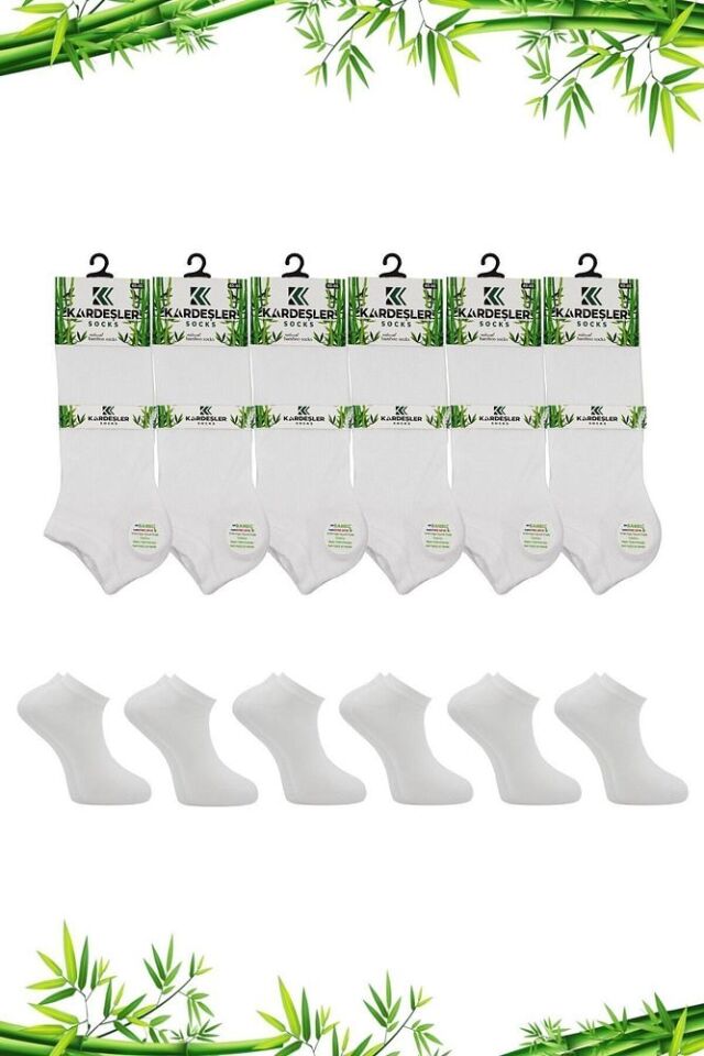 Bambu Erkek Patik Çorap Dikişsiz Beyaz - 43-46