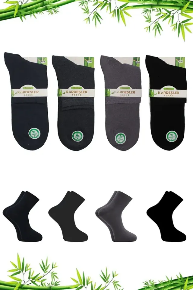 Bambu Erkek Yarım Konç Çorap Dikişsiz Renkli - 43-46