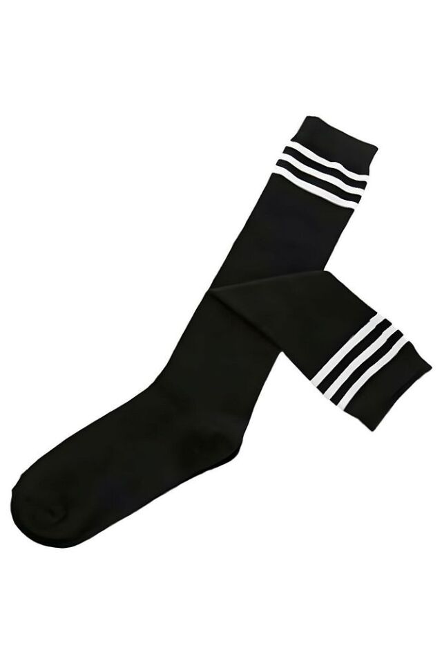 Diz Üstü Pamuklu Çorap Siyah - 36 - 40
