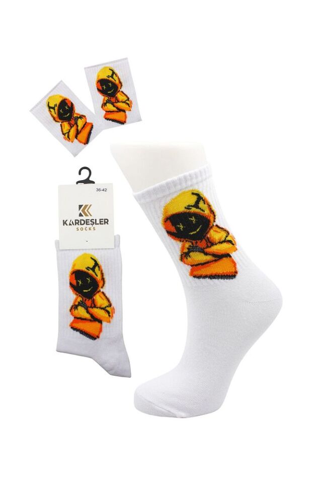 Unisex Desenli Renkli Çorap