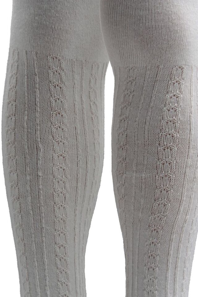 Çocuk Pamuklu Külotlu Çorap Krem-ZNCR - 9-10 Yaş