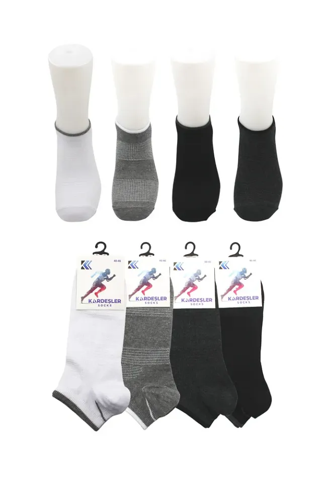 Erkek Pamuklu Patik 4'lü Paket 4 Farklı Model Renk - 40-46