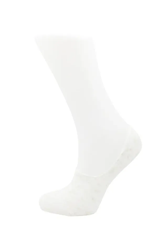 Kadın Babet Çok Renkli Simli Çorap Pamuklu Görünmez Kaydırmaz Topuk Silikonlu 6'lı Paket Çok Renkli - 36 - 40