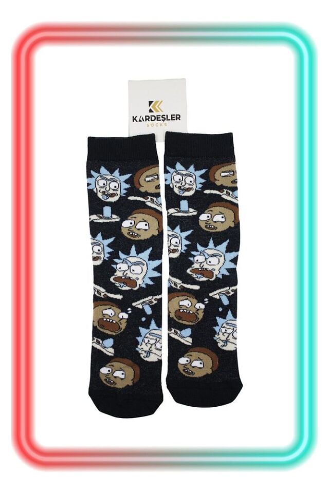 Unisex Renkli Desenli Çorap Neşeli Çoraplar Renkli - 36-42