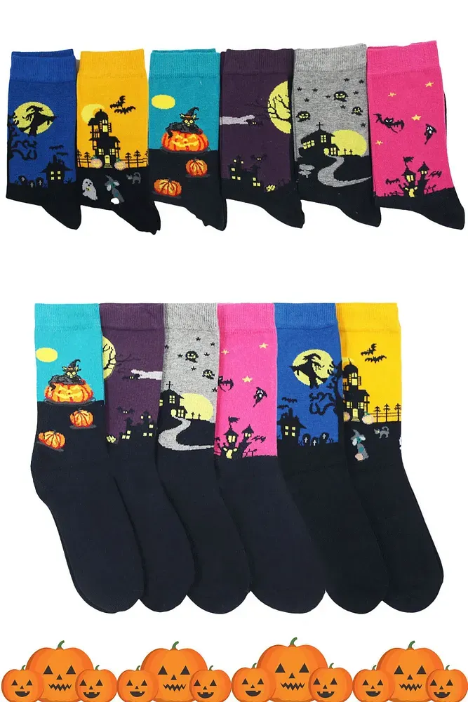 Kadın Renkli Desenli Soket Çorap 6'lı Paket Renkli - 36 - 40